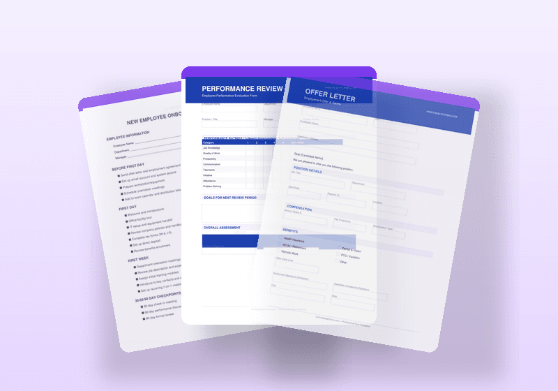 Complete HR Forms Bundle — 35 HR & Employment PDF Templates — template preview