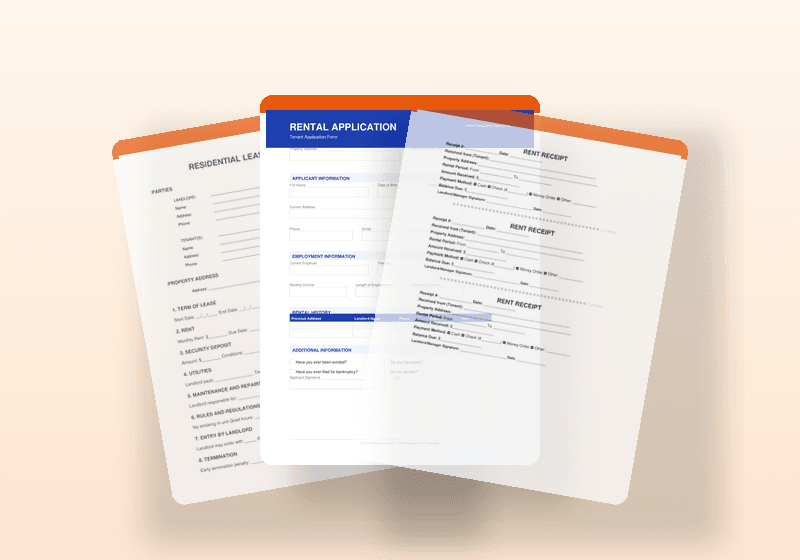 Property Management Forms Bundle — 34 Landlord & Rental PDF Templates — printable template preview