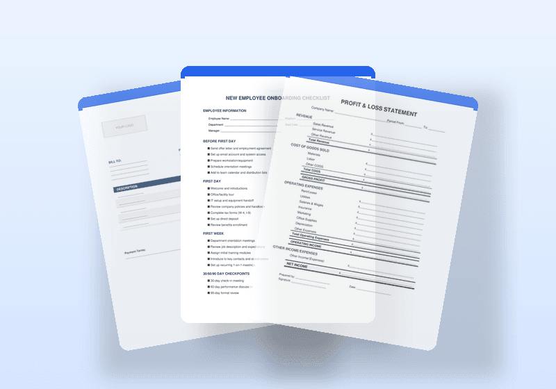 Small Business Starter Kit — 25 Essential Business PDF Templates — printable template preview
